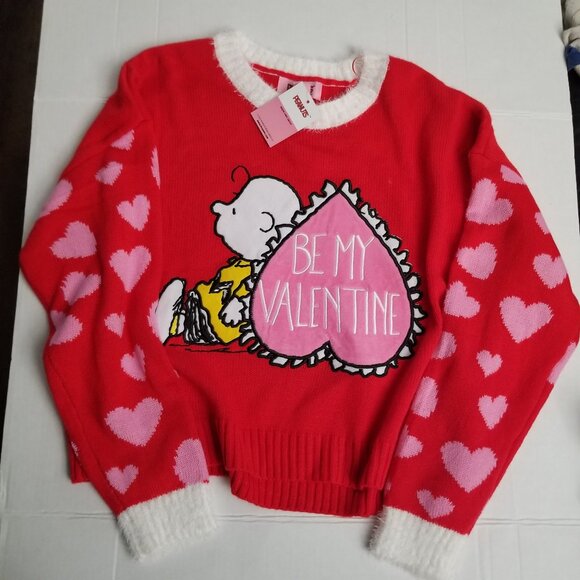 Peanuts Be My Valentine Sweater (Charlie Brown) - Picture 1 of 13